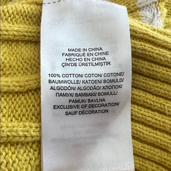 Ralph Lauren Yellow Cable Knit V-Neck Sweater women’s medium preppy cricket - Picture 6 of 6